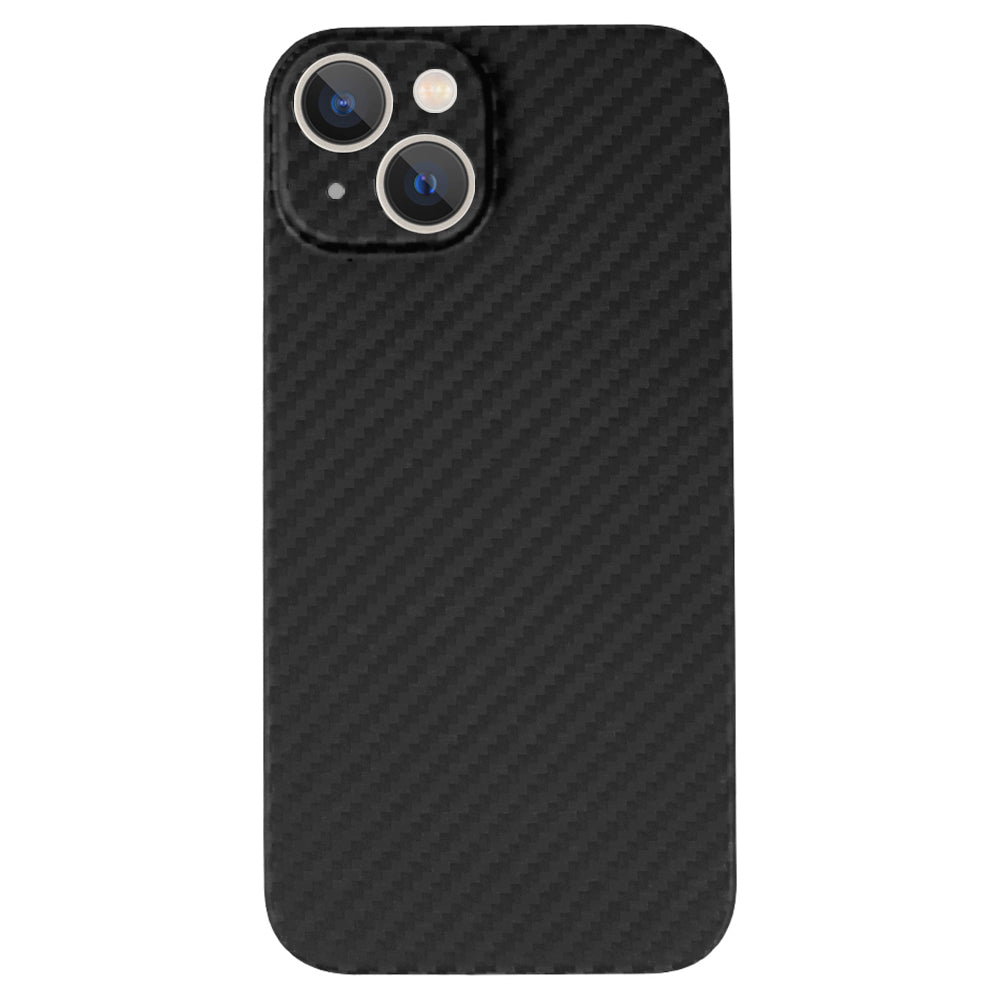 For iPhone 14 Precise Cutout Carbon Fiber Texture Aramid Fiber Back Case Anti-fingerprint Protective Cover - Matte Black For iPhone 14 Precise Cutout Carbon Fiber Texture Aramid Fiber Back Case Anti-fingerprint Protective Cover - Matte Black